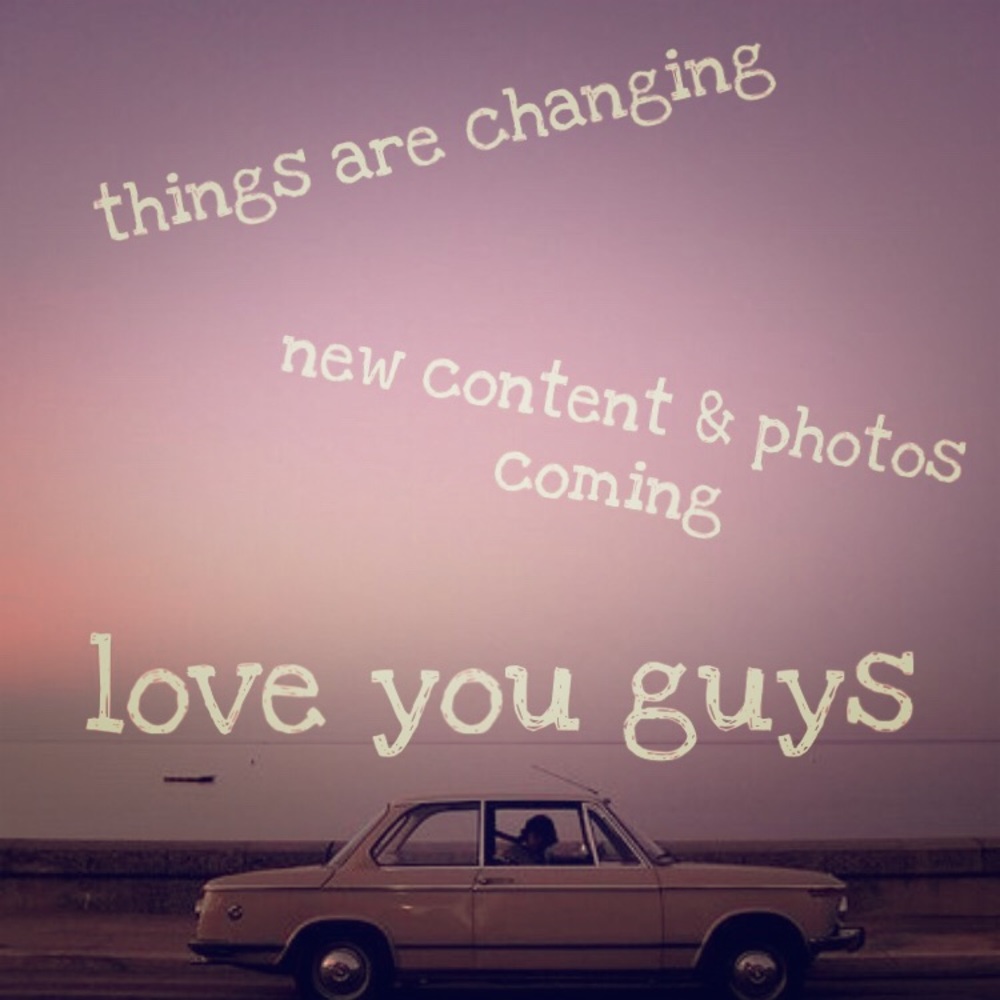 things are changing